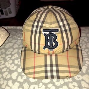 Burberry hat.
